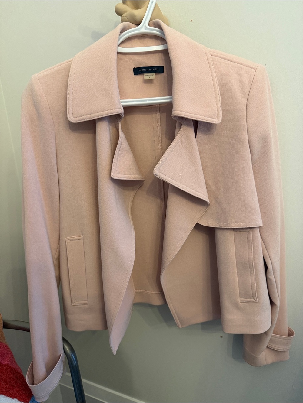 Tommy Hilfiger Dusty Pink Cropped Blazer